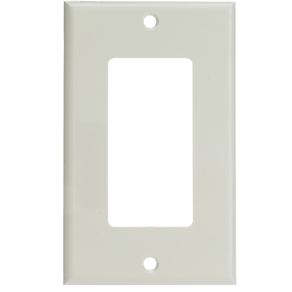 CableWholesale Decora Wall Plate 1-Gang 1-Hole White