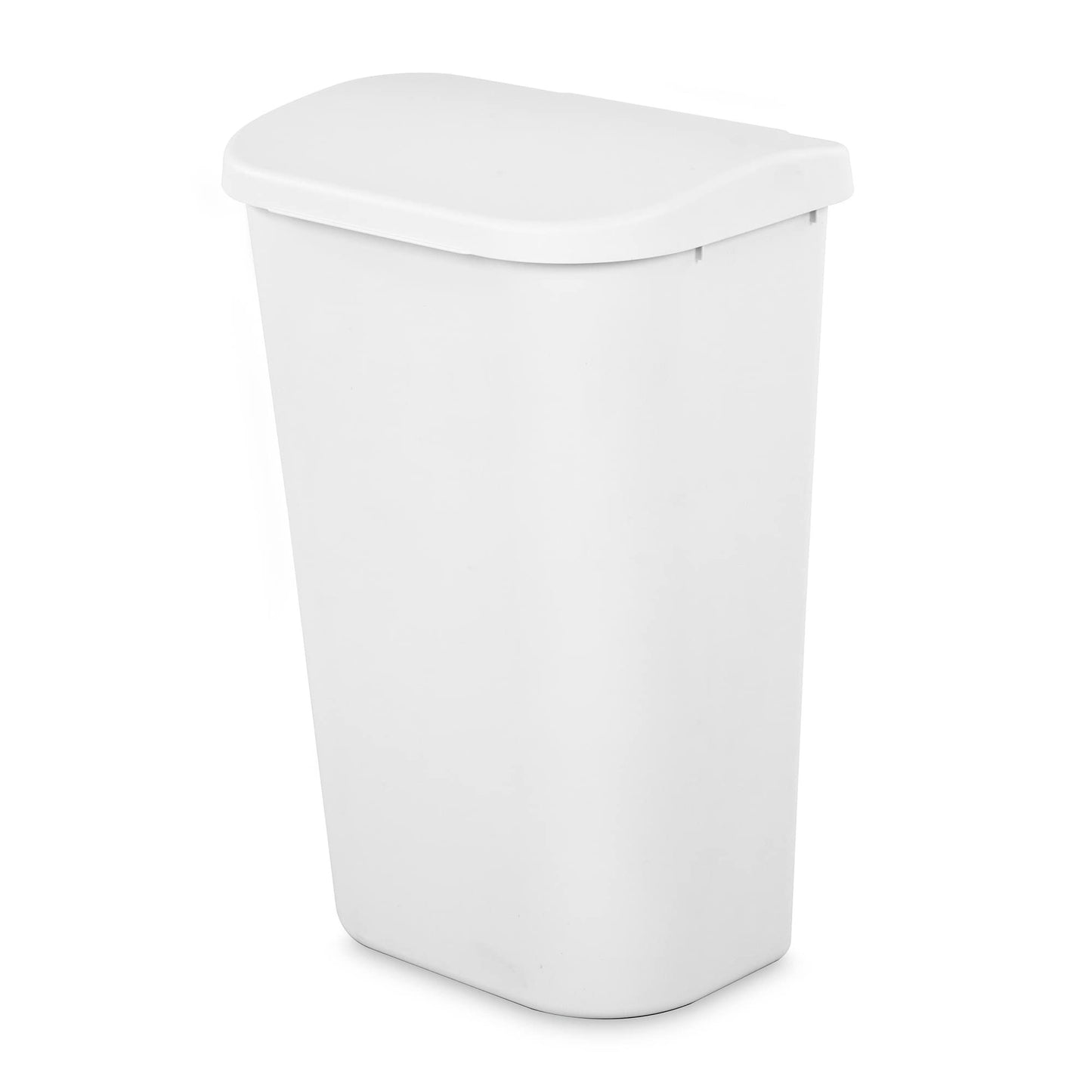 Sterilite D-Shaped White Wastebasket