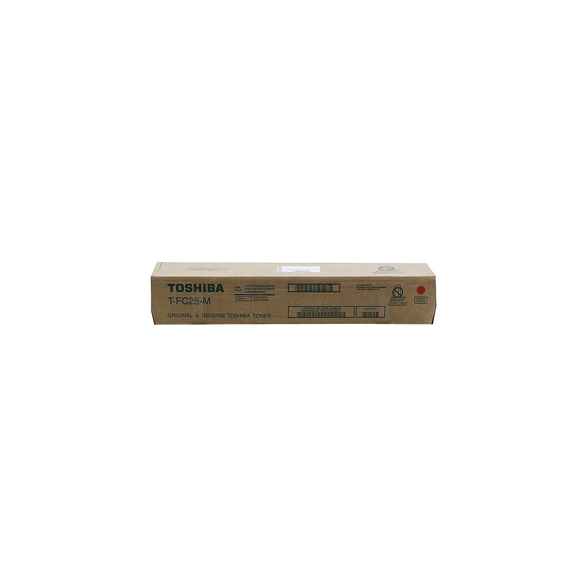 Toshiba T-FC25-M TFC25M E-Studio 2040C 2540C 3040C 3540C 4540C Printers Toner Cartridge (Magenta) in Retail Packaging