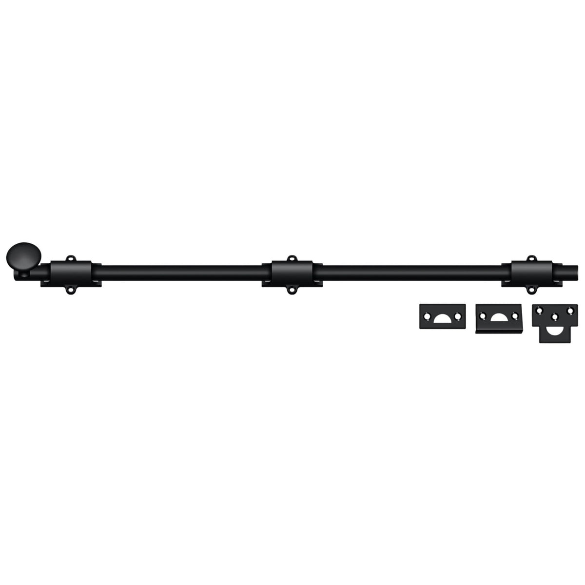 Deltana 24SB19 24 Inch Heavy Duty Surface Bolt Paint Black