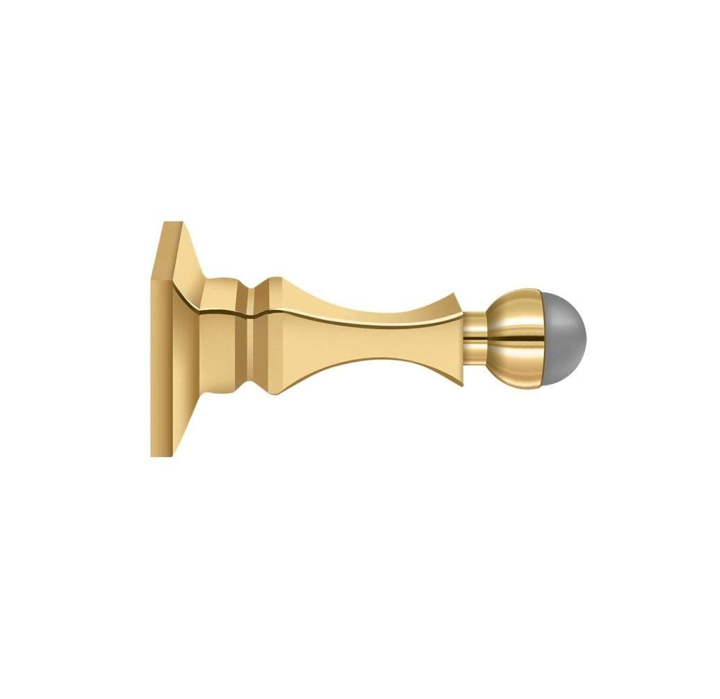 Deltana BDH35CR003 Brass 3.5" Door Bumper White