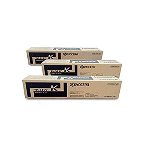 Kyocera 1T02R40US0 Model TK-5197K Black Toner Cartridge for use with Kyocera TASKalfa 306Ci A4 Color Multifunctional Printers, Up to 15000 Pages Yield at 5% Average Coverage