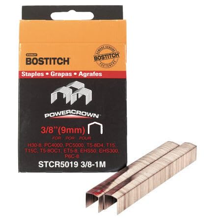 BOSTITCH Wide Crown Staples 3/8" 1000-Pack
