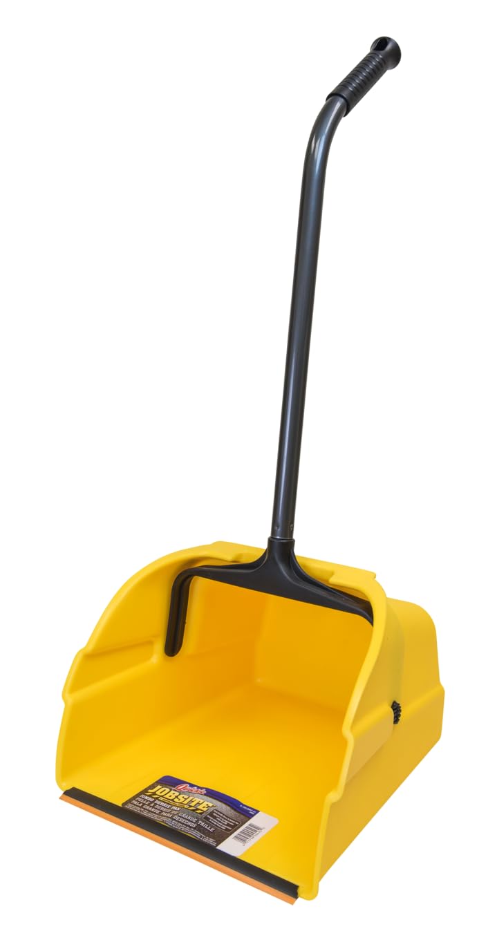 Debris Dustpan with Handle, Jumbo Debris Pan, Trash Collection for Industrial/Professional Cleaning 495