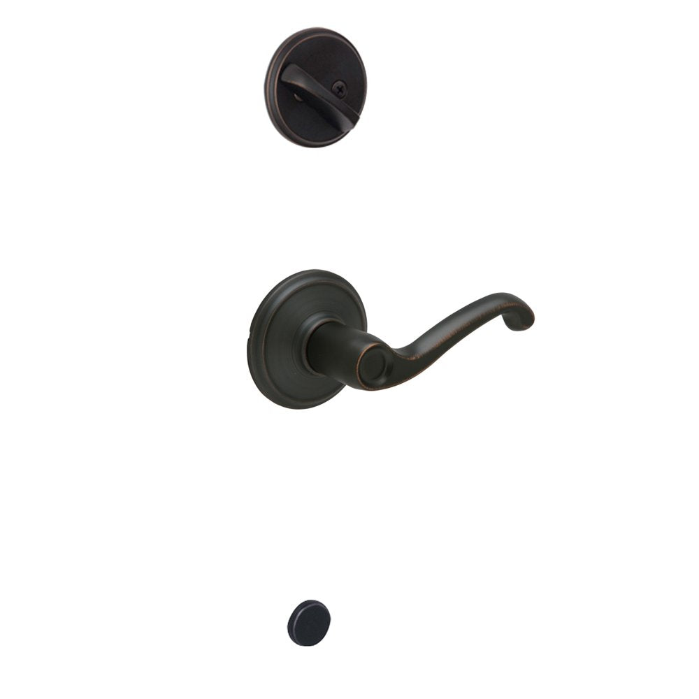 Schlage Flair F59 716 LH Interior Lever, Aged Bronze