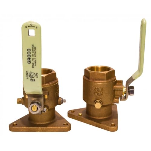 GROCO 3/4" Bronze Tri-Flanged Ball Valve FBV750
