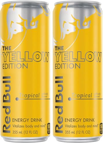 Red Bull Tropical Yellow Edition Energy Drink, 12 Fl Oz Can (Pack of 2)