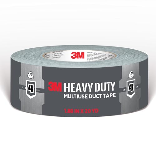 3M Heavy Duty Duct Tape Grey, 1.88in x 20yd (48mm x 18.2m) 1 Roll/Pack