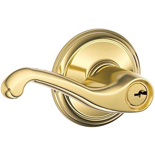 Schlage F51A Flair Keyed Entry Lock Brass