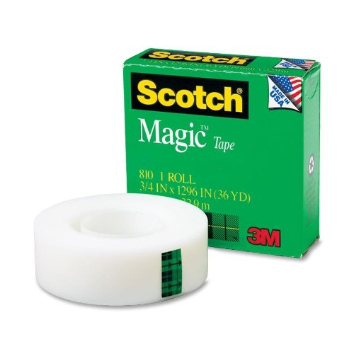 MMM810341296 - Magic Tape, Clear, 0.75 Inches Width x 36 Yards Length