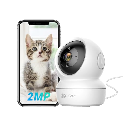 EZVIZ Security Camera Pan/Tilt 1080P Indoor Dome, Smart IR Night Vision, Motion Detection, Auto Tracking, Baby/Pet Monitor, 2-Way Audio, Works with Alexa and Google(C6N)