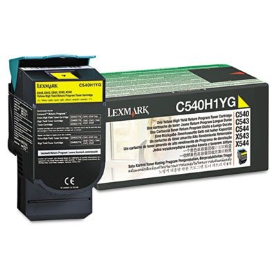 Lexmark C540H1YG High-Yield Toner 3-Pack, Yellow, 2000 Pages