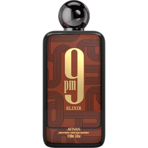 Afnan 9 PM Elixir Unisex Extrait de Parfum, 3.4 Fl. Oz