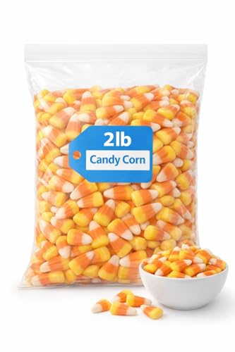 Candy Corn – 2 lbs Bag – Classic Tri-Color – Soft & Chewy Candy – Perfect for Halloween, Parties, and Daily Snacking 638200