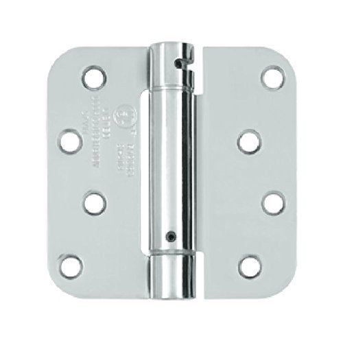 Deltana DSH4R526 4" x 4" Steel Spring Hinge Polished Chrome