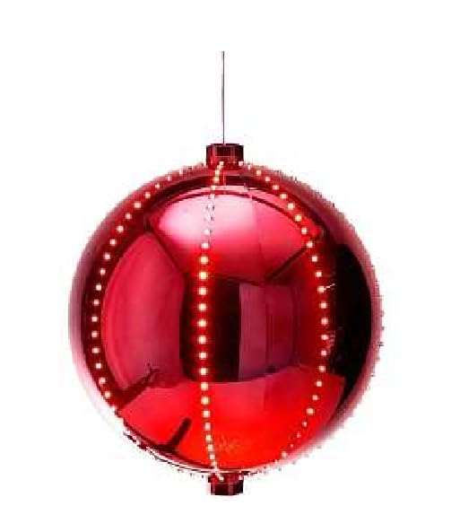 Hometown Holidays Ornament Motion PLSTC RED 6IN 60821