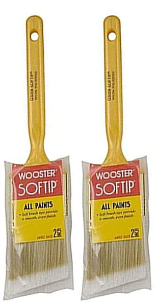 2 Set - Wooster Brush Q3208-2 Softip Angle Sash Paintbrush, 2-Inch