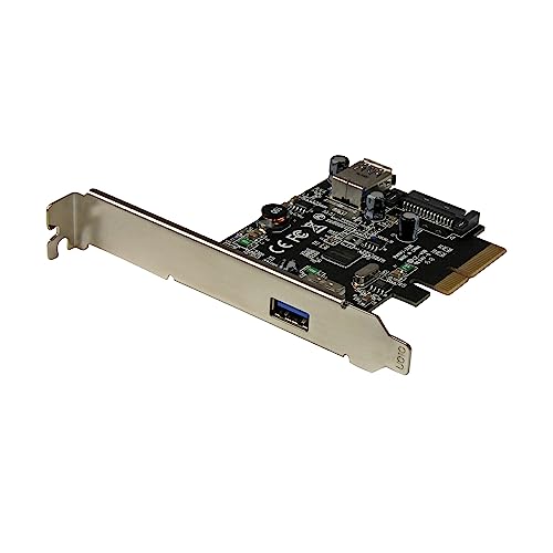 StarTech.com 2 Port USB 3.1 (10Gbps) Card - USB-A 1x External 1x Internal - PCIe USB 3.1 Card with Type-A - PCI Express (PEXUSB311EI)
