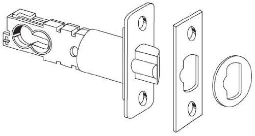 Schlage 16-211 2 3/8 or 2 3/4 Replacement Deadlatch with Triple Faceplate Opti, Antique Brass