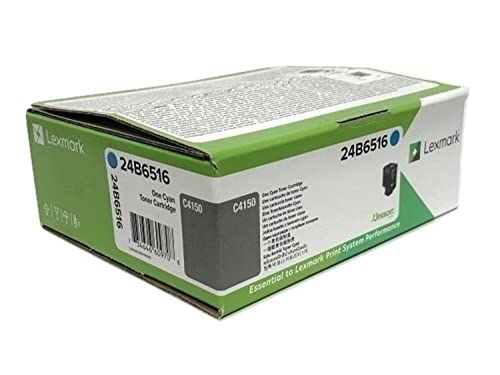 Lexmark Genuine OEM 24B6516 Cyan Toner Cartridge (10K YLD)