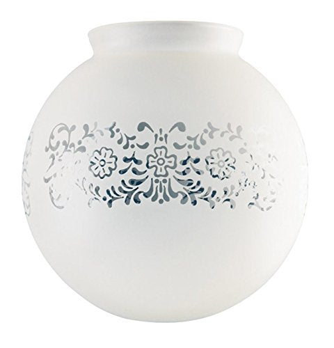 Westinghouse 85707 Glass Globe Fitter Frosted Victorian, 6" Diameter, 3-1/4"