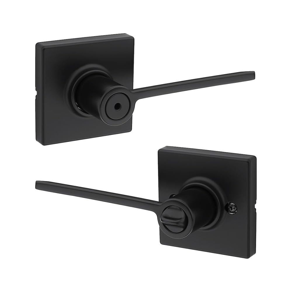 Kwikset Ladera 300LRLSQT-514 Privacy Lever Matte Black