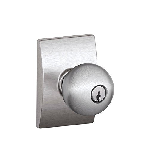 Schlage Orbit Entry Knob F51A 626 CEN Satin Chrome