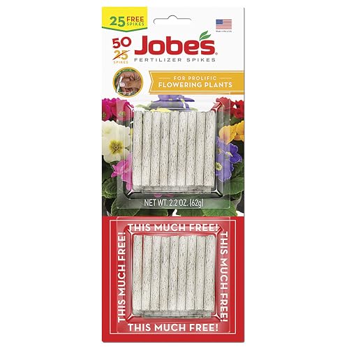 Jobes 5201T Flowering Plant Food Spikes 10-10-4 50 Pack