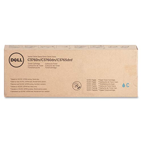 Dell 1M4KP Toner Cartridge f/3760/3765 9000 Page Yield Cyan