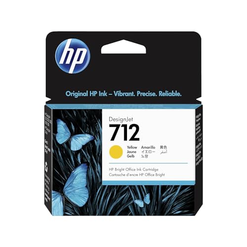 712 Yellow 29-ml Genuine Ink Cartridge (3ED69A) for DesignJet T650, T630, T230, T210 & Studio Plotter Printers