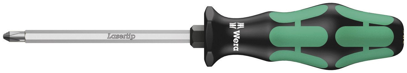 Wera 05008752001 Kraftform Plus 350 SK PH Phillips Screwdriver, Lasertip, PH 2 Head, 4" Blade Length