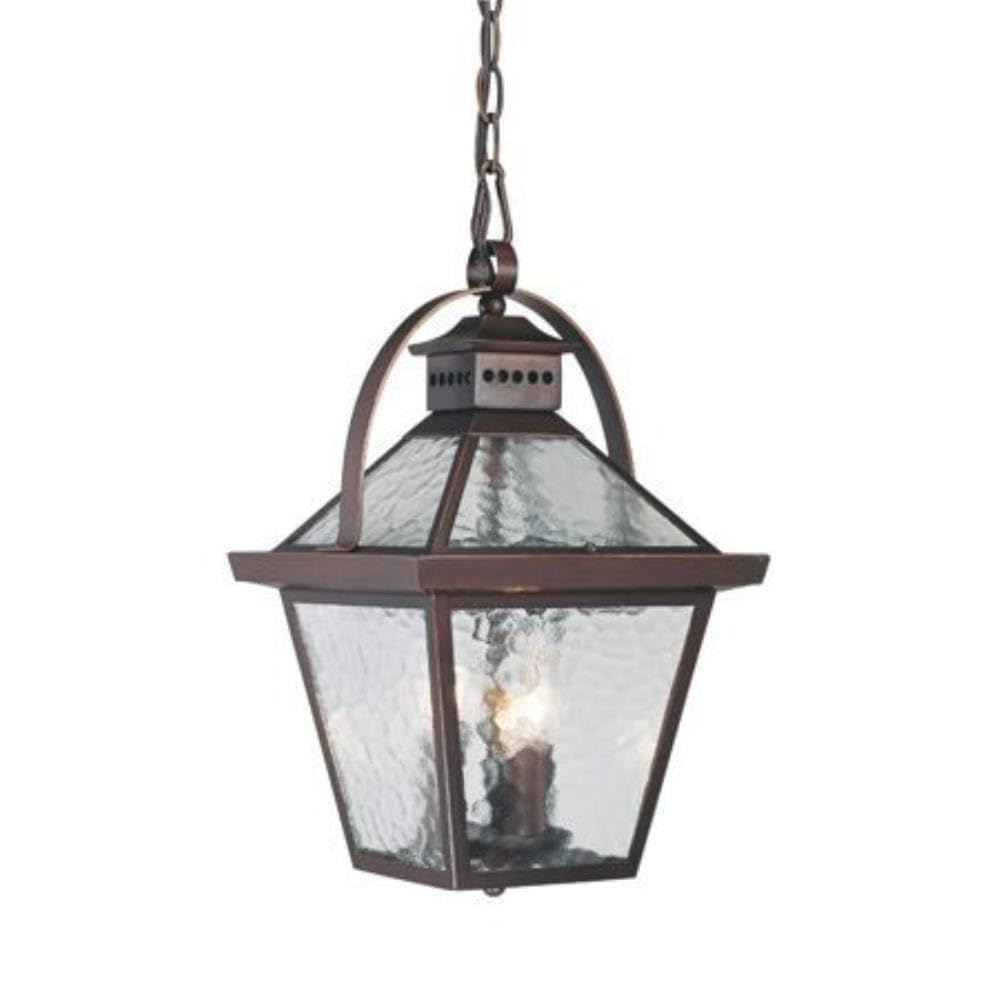 Acclaim 7676ABZ Bay Street Collection 3-Light Outdoor Light Fixture Hanging Lantern, Architectural Bronze