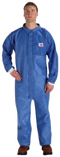 3M Disposable Coverall, Pack of 25, Collared Coveralls, SMS Based, Flame Resistance, 4530CS-BLK-XXL, for Welding, Metal Grinding, Maintenance, Blue, XX-Large