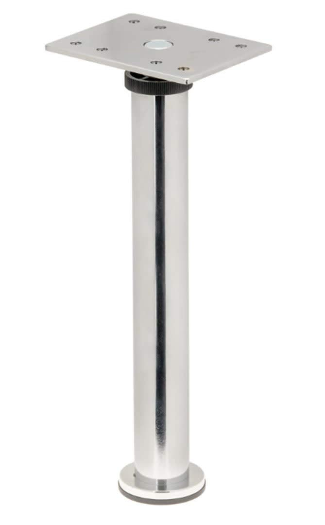 Richelieu Hardware 64217050155 2 in (50 mm) Round Furniture Leg with Levelling Glide, Satin Nickel
