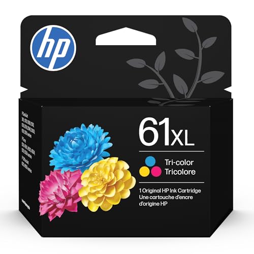HP #61XL DeskJet 3050/3000 / 2050/2000 / 1050/1000 Tricolor Inkjet Cartridge, Part # CH564WN