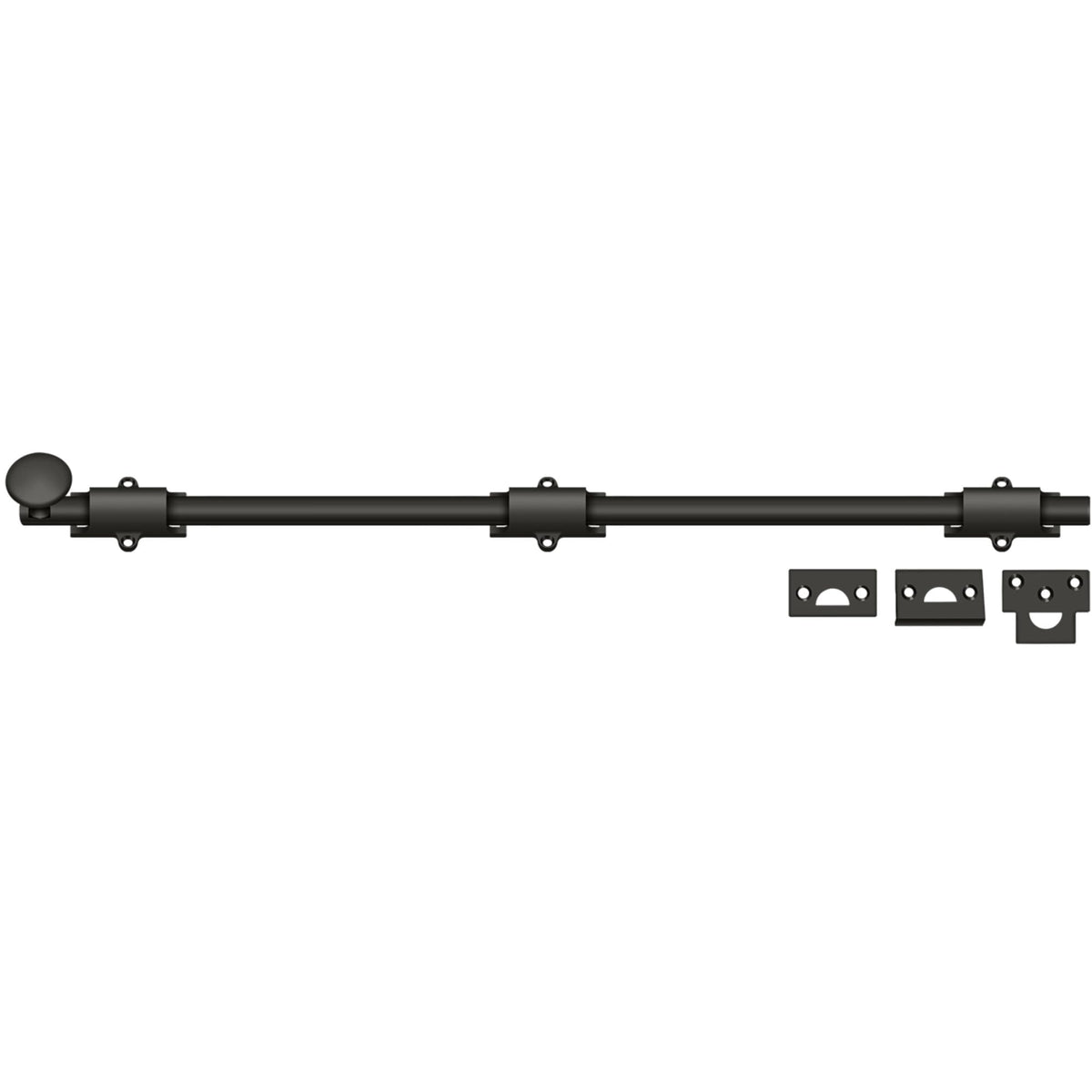 Deltana 24SB US10B 24" Heavy Duty Surface Bolt, Brass