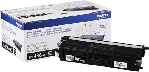 Brother TN436BK Super High Yield Toner-Retail Packaging, Black, Pack of 4