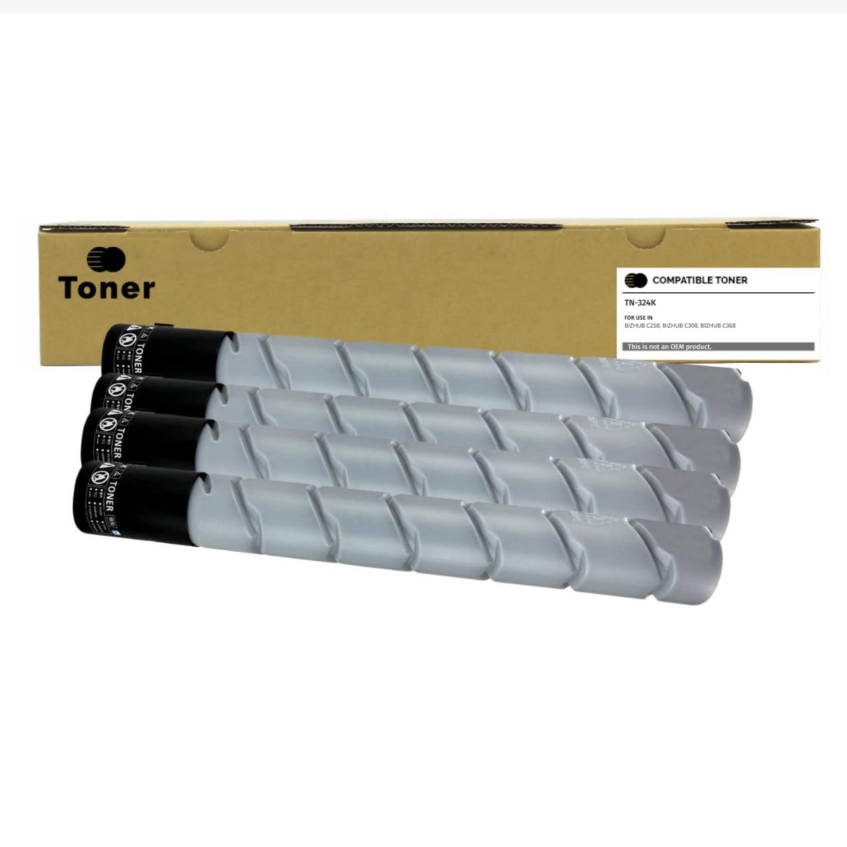 The Cartridge People 4pk New Compatible TN324k, A8DA130, Black Toner Cartridge, 28,000 Pages, BIZHUB C258, BIZHUB C308, BIZHUB C368