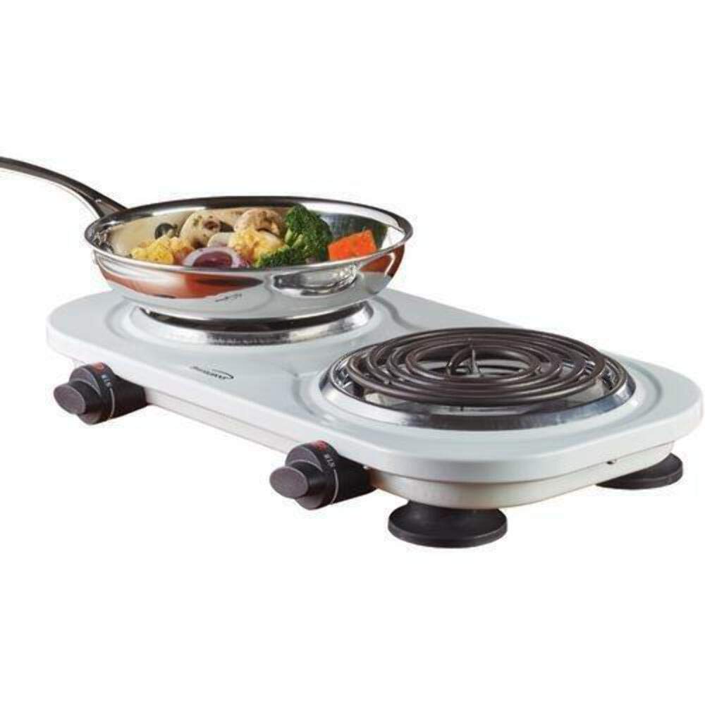 Brentwood Double Electric Burner 1500W White