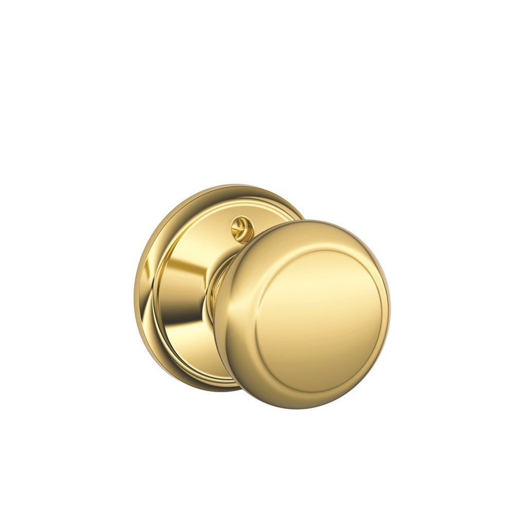 Schlage Andover F170AND605 Dummy Door Knob Bright Brass