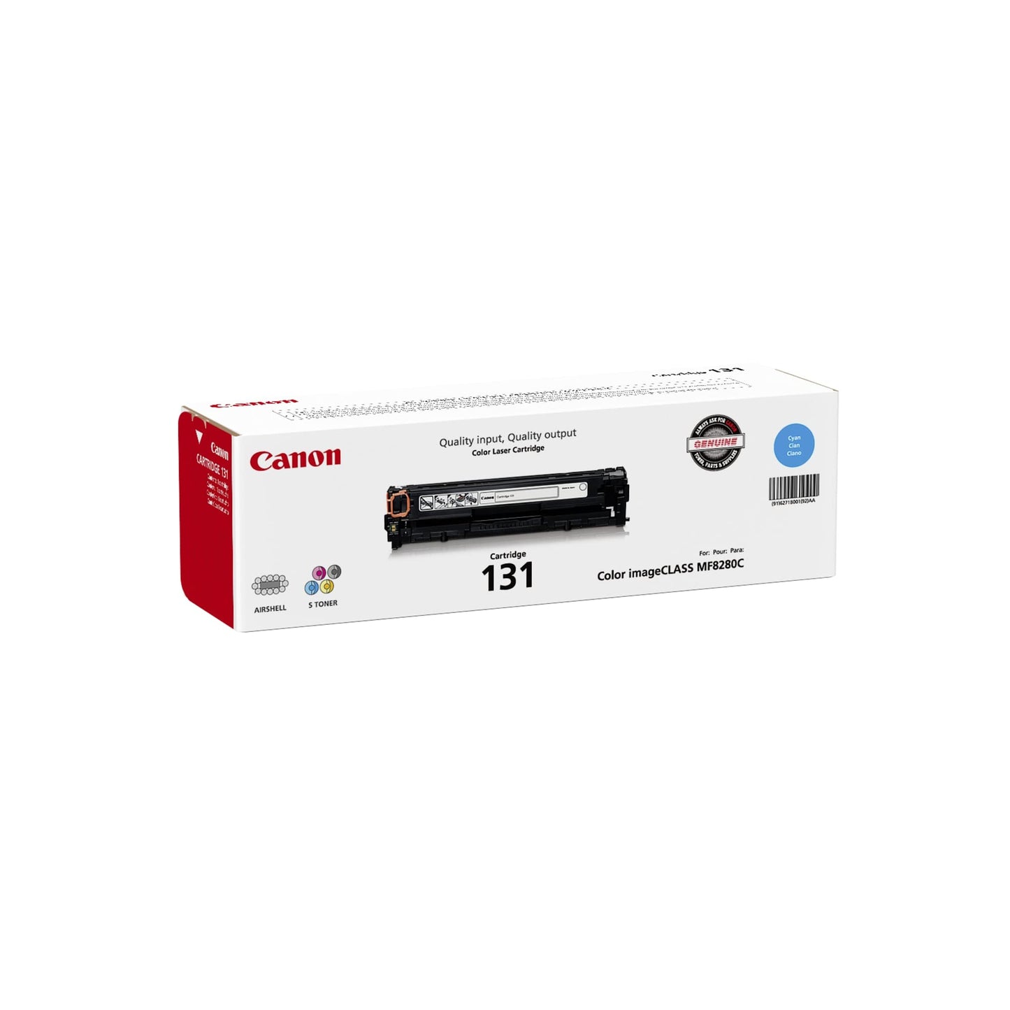 Canon CRG-131 (6271B001) Toner Cartridge, Cyan - in Retail Packaging
