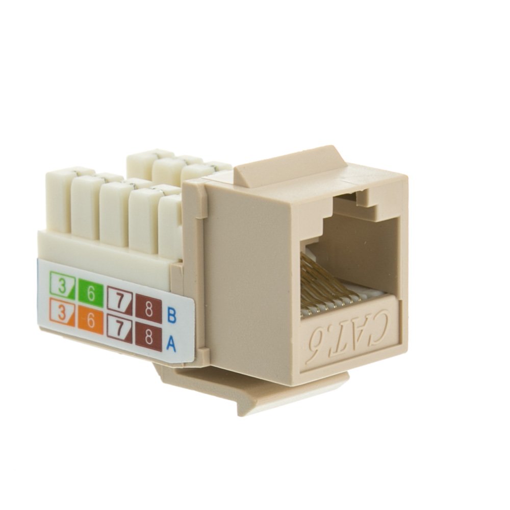 CableWholesale Slimline Cat6 Keystone Jack RJ45 110