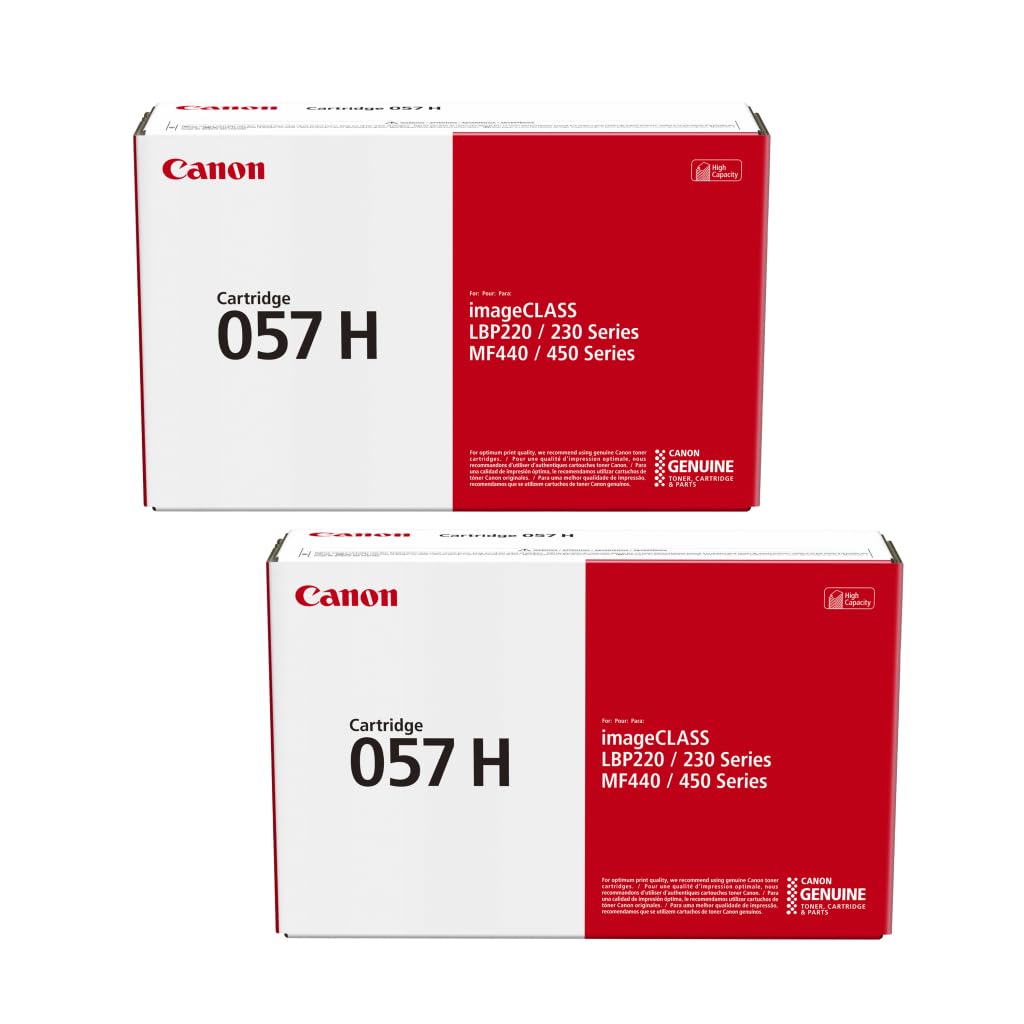 Canon Genuine 057 High Yield Black Toner Cartridge 2-Pack