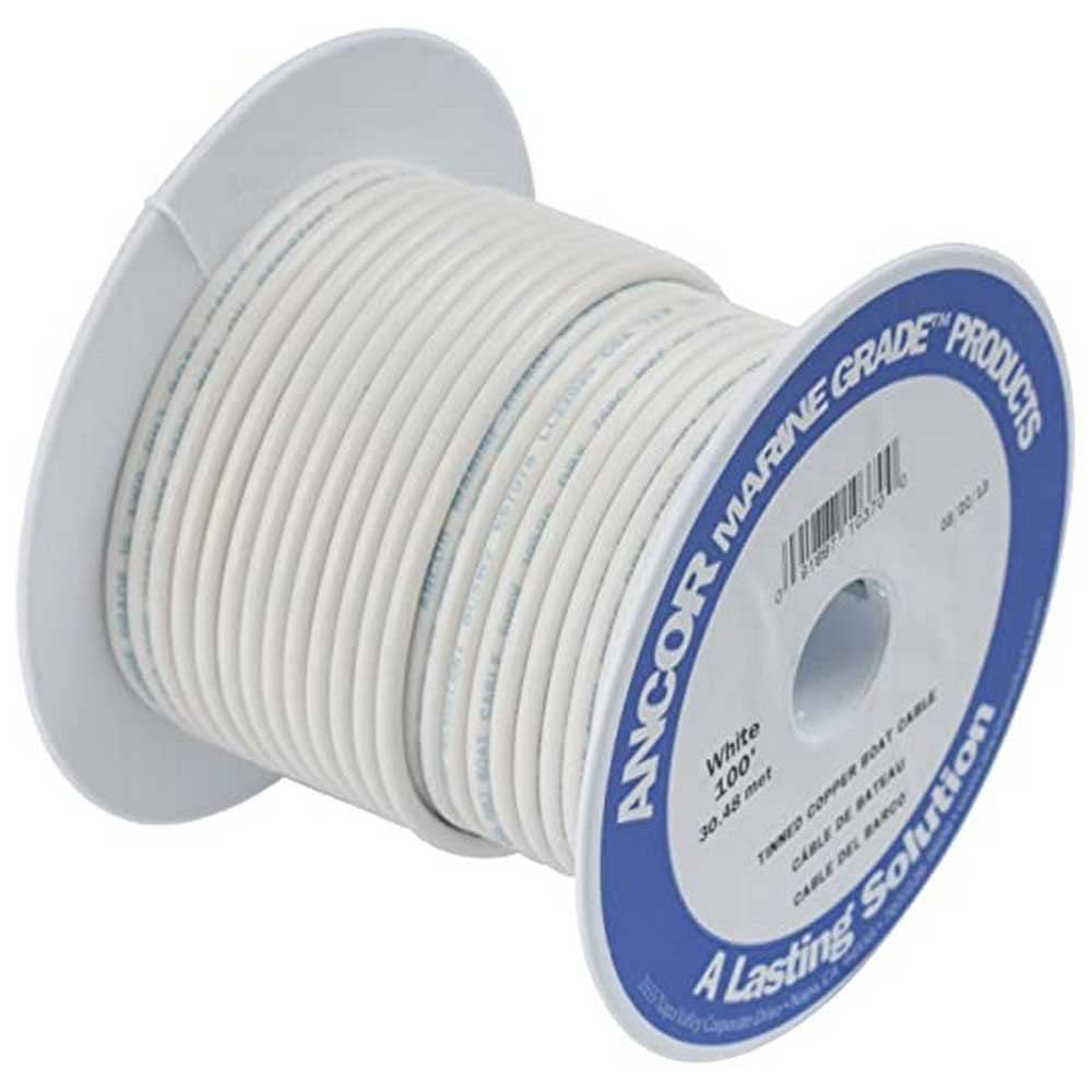 Ancor White 18 AWG Tinned Copper Wire 100ft