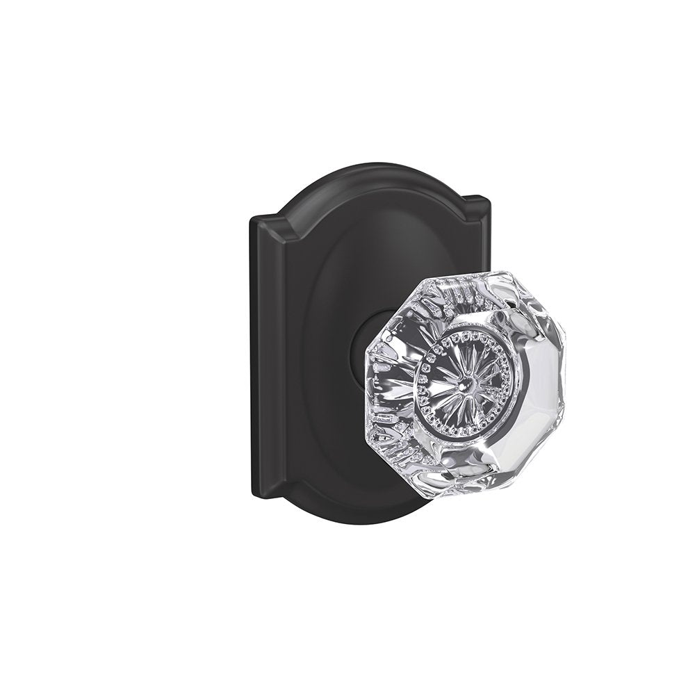 Schlage Custom FC21 ALX 622 CAM Glass Knob Matte Black