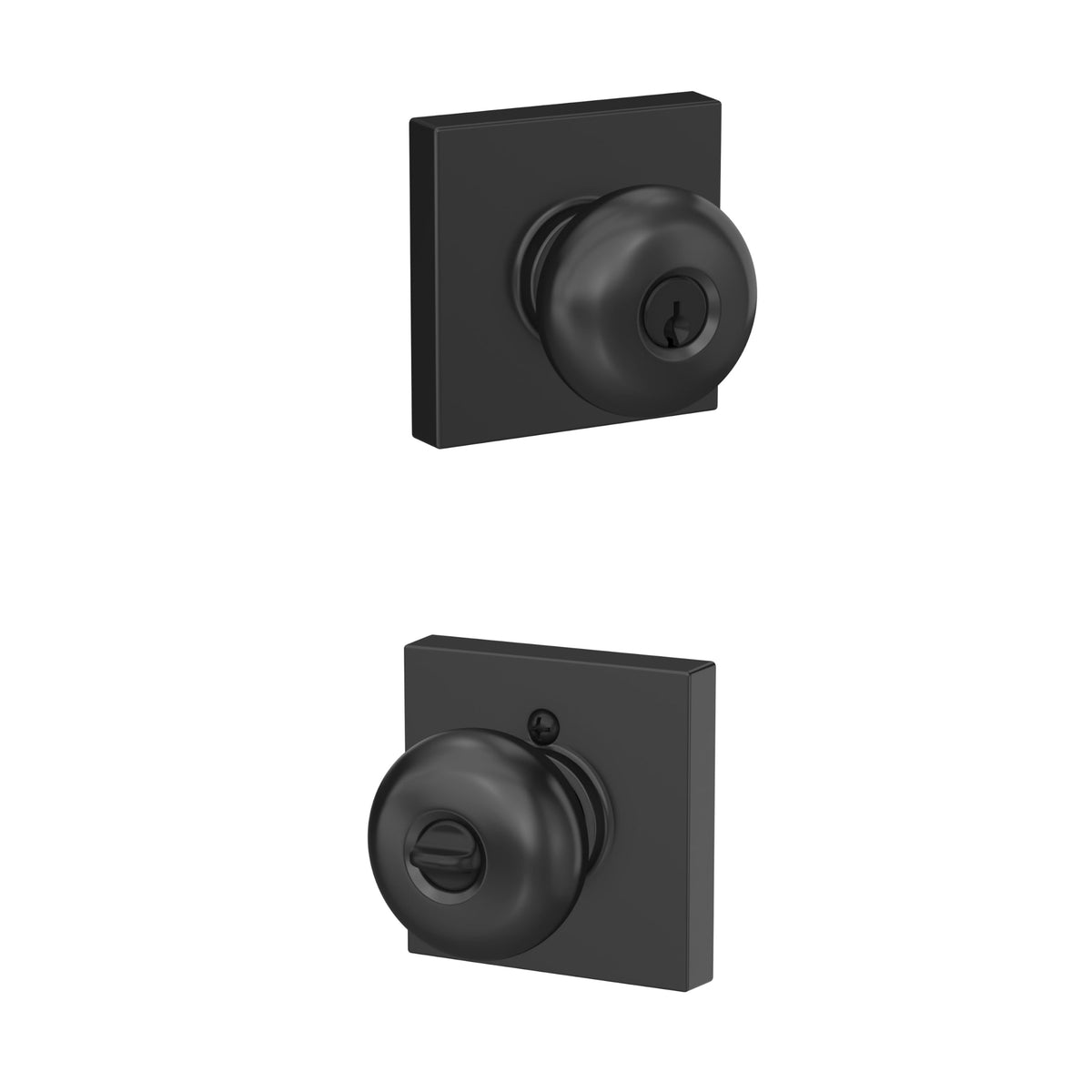 Schlage Plymouth Knob F51A PLY 622 COL Matte Black