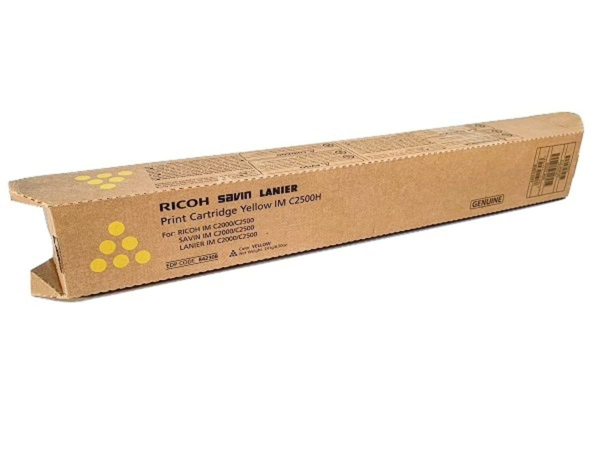 Ricoh 842308 IM C2500 Yellow Toner Cartridge for use in The Ricoh IM C2000 Yield 10500 Pages in Retail Packaging