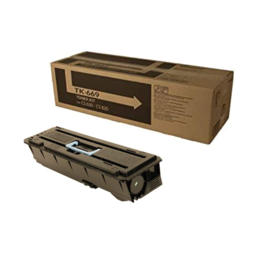 KYOCERA 1T02KP0CS0 Model TK-669 Black Toner Cartridge for use Copystar CS620, CS820, TASKalfa 620 and 820 Multifunctional Printers; Up to 55000 Pages Yield at 5% Average Coverage
