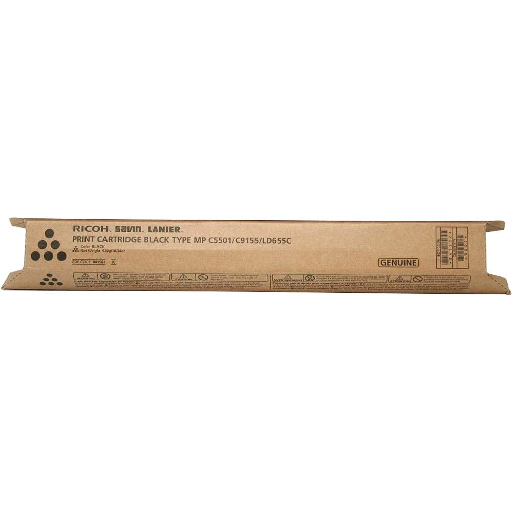 RICOH OEM TONER FOR AFICIO MPC5501 - 1 STANDARD YIELD BLACK TONER (841582) -