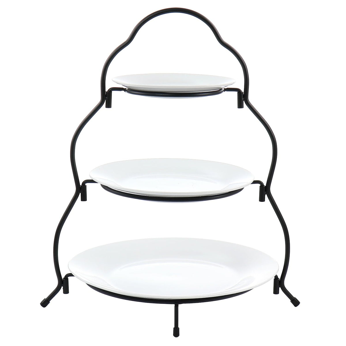 Elama 3-Tier Round Porcelain Serveware Set